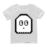 Remera Blanca Adultos  8 Bits Pixeles Pixel R75