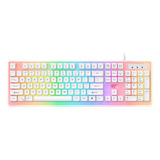 Teclado Mecánico Gamer Usb Números 104 Teclas Luces Led Rgb 