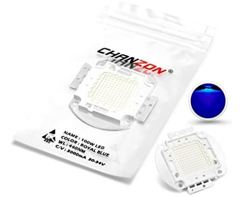 Chip Led De Alta Potencia De 100w. 100.00watts 34.0 Volts