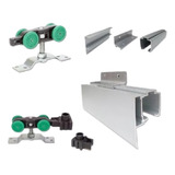 Kit Herrajes Quattro Roma X 2 Mts Puerta Completo Corrediza