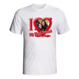 Camiseta I Love My Best Friend Foto Personalizada Presente