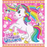 Fondo Unicornio Arcoiris Rosado Niña Fiesta Cumpleaños