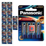 60 Pilhas Alcalinas Premium Aa 2a Panasonic 15 Cart