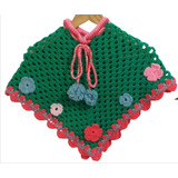 Poncho Para Niñas Tejido  A  Crochet 