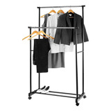 Rack Organizador Doble Para Ropa Portátil Colgador