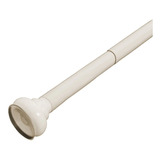 Barral Ducha Extensible Cortina Baño Blanco 140 A 250 Cm