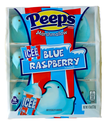 Peeps Bombones Icee Blue Raspberry Frambuesa Malvaviscos 