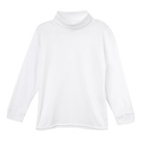 Camiseta Cuello Tortuga Manga Larga Blanca Unisex