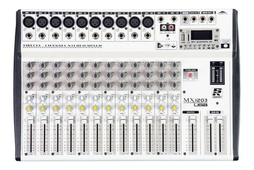 Mesa De Som Analógica Com 12 Canais Mx1203 Usb - Stanner