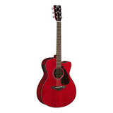 Guitarra Acústica Yamaha Fg/fgx Fsx800c Para Diestros Ruby Red Brillante