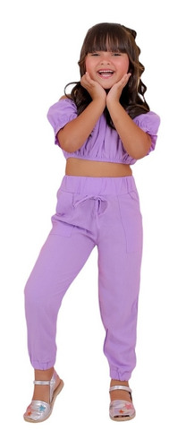 Conjunto Blogueirinha Ciganinha Menina Infantil Calça Jogger