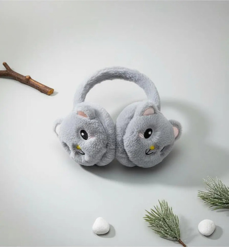 Orejeras Invierno Peluche Diadema Unisex Calientitas Oso