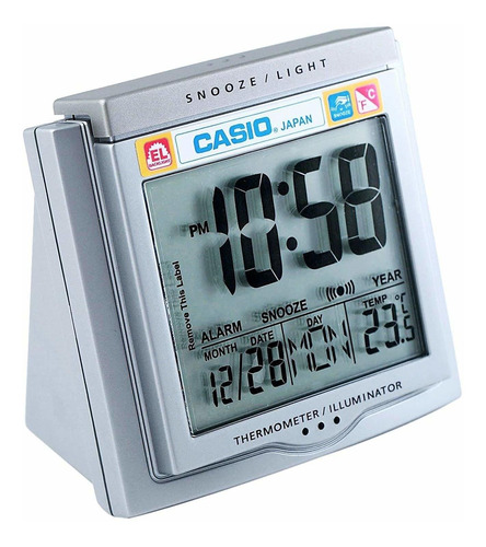 Reloj Despertador Digital Casio Dq750 Con Termómetro Origina