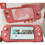 Nintendo Switch Lite 32gb Coral / Desblo-queado + Sd 256gb