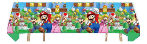 Mantel Decorativo Para Fiesta Diferentes Diseños 180x108cm Color Variado Mario Bros