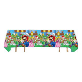 Mantel Decorativo Para Fiesta Diferentes Diseños 180x108cm Color Variado Mario Bros