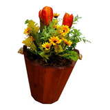 Tulipanes Artificiales Arreglo Floral Decoracion Hogar 1 Pza