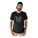 Playera Navidad - Hombre - Luces Con Forma De Gato