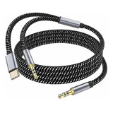 Cable De Audio Auxiliar A Auxiliar + Tipo C