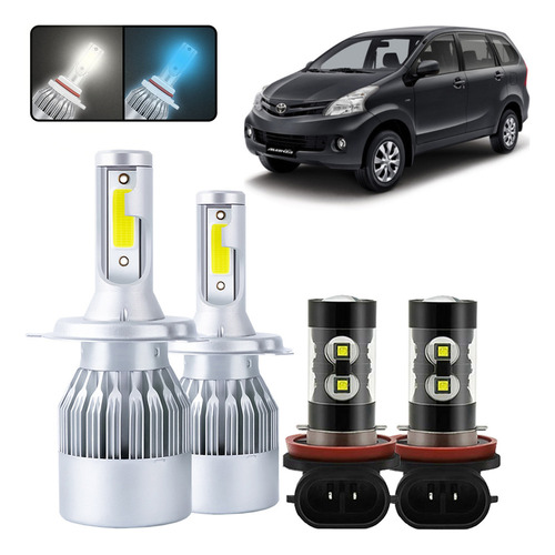 Kit De Focos Led H4 H11 Para Toyota Avanza 2007-2008 2010-15