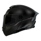 Casco Para Moto Rebatible Mt Helmets Bast D5 Atom 2 Sv Mt Fu404sv  Negro Mate  Lisa Talla M 