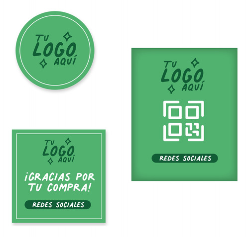 Pack Emprendedor Sticker Cuadro Y Tarjetas De Agradecimiento