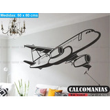 Vinilo Decorativo Pared Avion Volando