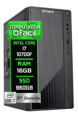 Pc Fácil Intel Core I7 10700f 16gb Ddr4 Ssd 960gb