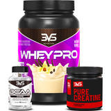 Whey Protein Concentrado 900g - Sabor Baunilha + Creatina 100% Pura + Bcaa