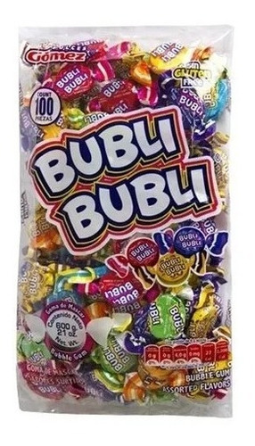 Chicle Bomba Bubli Bubli Goma De Mascar Sabores Frutas 100pz