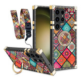 Funda Para Galaxy S23 Ultra Diseño De Mandala Con Soporte