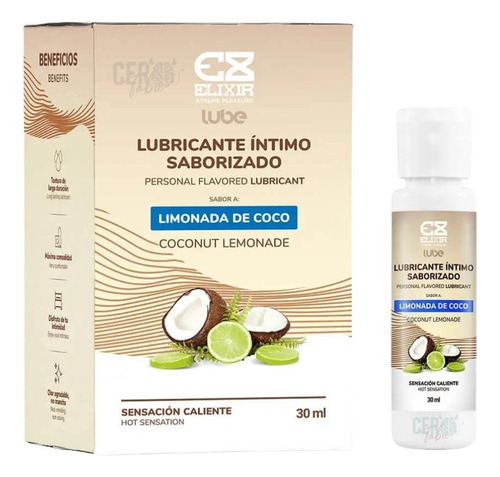 Lubricante Caliente Elixir Limonada De Coco 30ml Altacalidad
