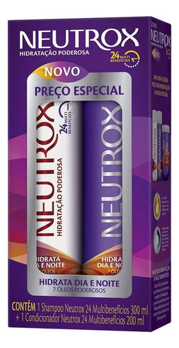  Kit Shampoo 300ml Condicionador 200ml Neutrox Multibeneficio