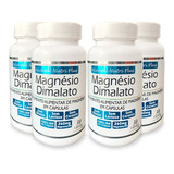 Kit 4 Frascos Magnésio Dimalato  Mineral Nutri Plus Quelato 