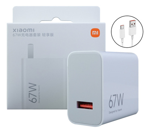 Cargador Original Xiaomi 67w + Cable Tipo C 