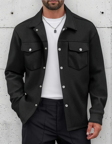 Chaqueta Hombre, Solapa, Lisa, Alta Calidad