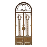 Puerta Hierro 120x300 Medio Punto 2 Hojas Herrería Artística