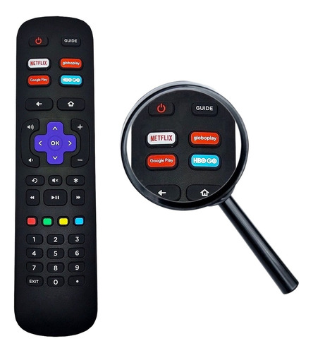 Controle Remoto Compativel Com Roku Tv Philco Smart Netflix