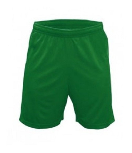 Short De Futbol Drb Verde Liso Costuras Reforzadas