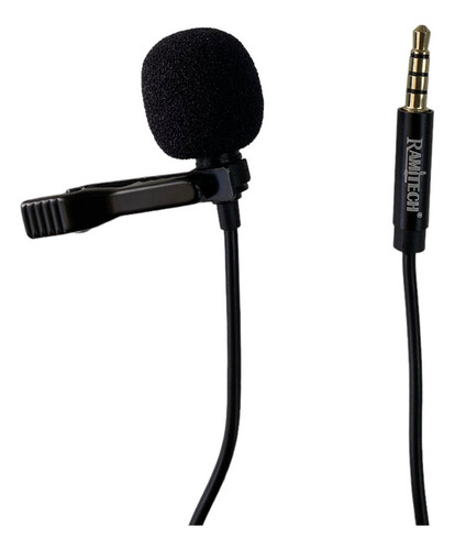 Micrófono De Solapa Ramitech: Audio Claro Y Profesional Color Negro