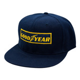 Gorra Bordada Goodyear Logo Dorado Fórmula 1 Azul Gabardina