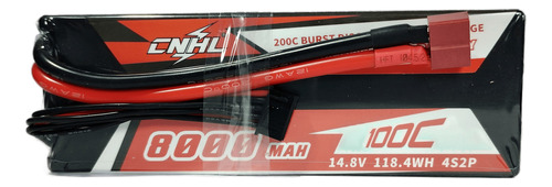 Cnhl 8000mah 14.8v 4s 100c Lipo Batería Hardcase Dean