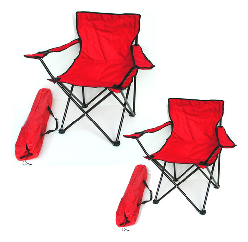 Silla Plegable Camping Reforzada Pack X2 Iael Cg-002r