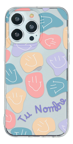 Funda Para iPhone Happy Faces Para Mujer Tu Nombre