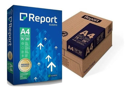 Caixa De Papel Sulfite Premium A4 75g 5000 Folhas Bco Report