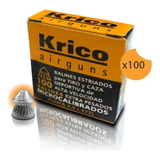 Balines Pellets Krico Estriado 4.5 Mm Copito Caja X 100 U