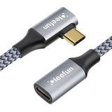 Cable De Extensión Usb C De Ángulo Recto De 1.5 Pies,...