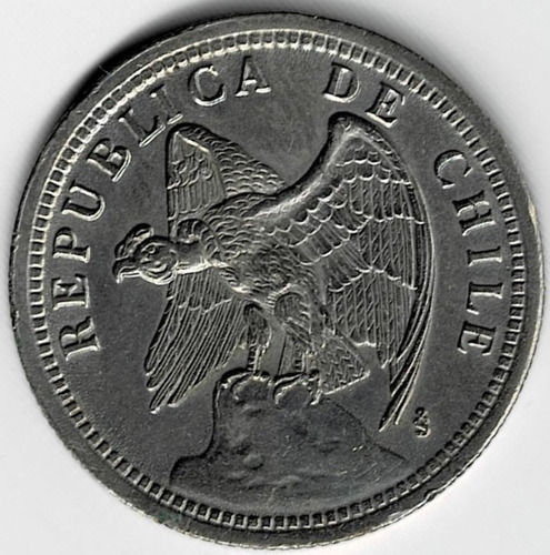 Moneda  De  Chile  1  Peso  1933  Muy  Buena