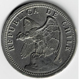 Moneda  De  Chile  1  Peso  1933  Muy  Buena