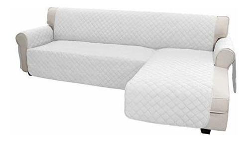 Funda De Sofa Easy-going Reversible Color Blanco Forma De L